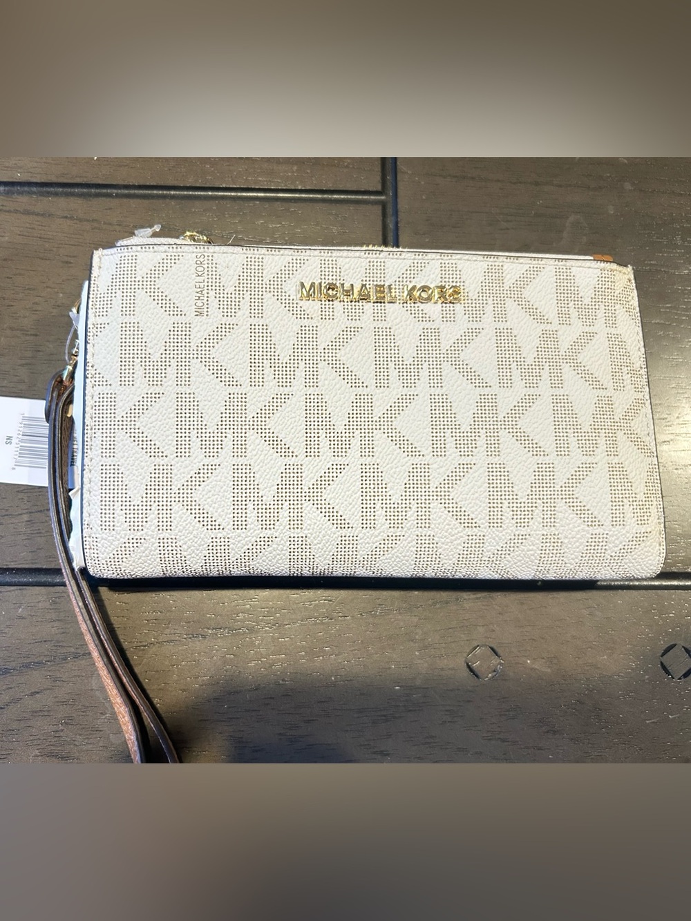 Michael Kors Jet Set Travel Signature Logo Smartphone Wallet Wristlet
